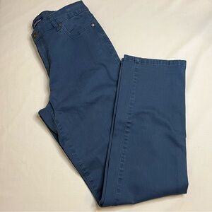 Bandolino teal blue straight leg pants‎ Mandie cotton blend women's size 8